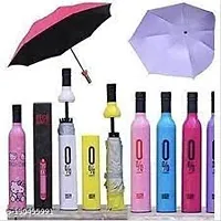 Foldable Umbrella with Plastic Case (Multi Color, Pack of 1)-thumb2