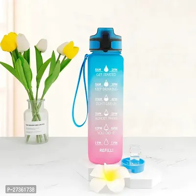 Unbreakable Water Bottle with Motivational Time Marker(PACK OF 1)