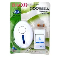 Plastic Wireless Remote Control Door Calling Bell (White)PACK OF 1-thumb2
