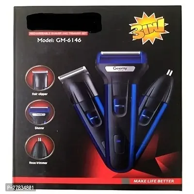 3 in 1 Beard Shaver Hair Nose Trimmer Rechargeable Moustach(pack of 1)