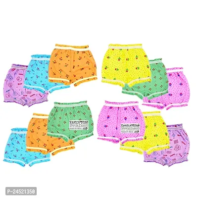 Stylish Multicoloured Panty Sleep Wear For Kids Pack Of 12-thumb0