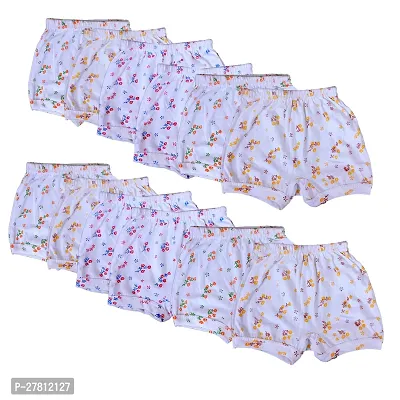 Kids Multicoloured Cotton Blend Bloomer Pack of 12