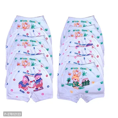 Kids Multicoloured Cotton Blend Bloomer Pack of 12