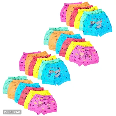 Kids Multicoloured Cotton Blend Bloomer Pack of 12