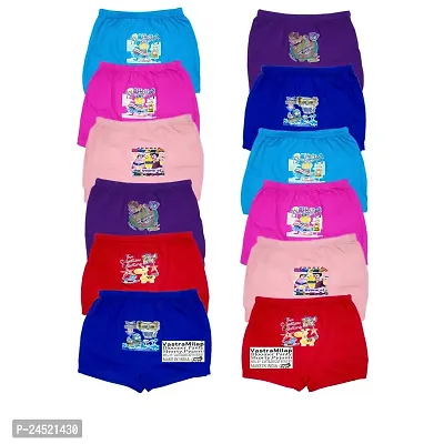 Stylish Multicoloured Panty Sleep Wear For Kids Pack Of 12-thumb0