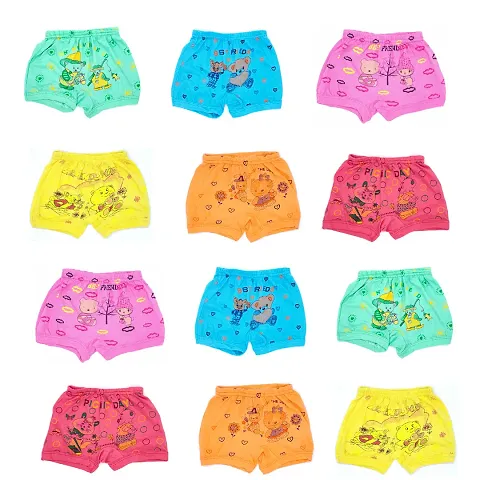 UPAREL Baby Boys & Baby Girls Cotton Bloomer Print (Shorty, Multi-Color, Pack of 12 ) - Print and Color May Differ Due to Availability