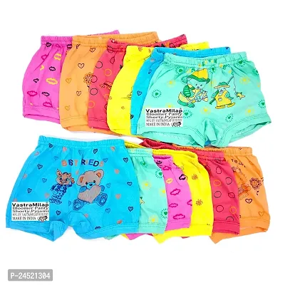 Stylish Multicoloured Panty Sleep Wear For Kids Pack Of 12-thumb0