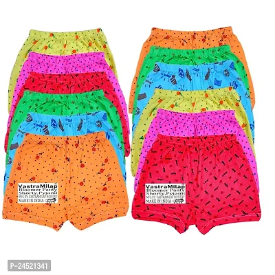 Stylish Multicoloured Panty Sleep Wear For Kids Pack Of 12-thumb0