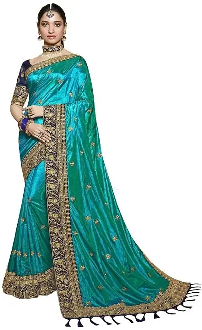 Classic Embroidered Saree with Blouse piece