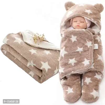 First Kick Baby Blankets New Born Combo Pack of Wearable Blanket and Star Wrapper for Baby Boys and Baby Girls Pack of 2