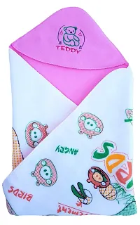 BRANDONN Baby Blankets New Born Combo Pack of Hooded Wrapper Blanket Cum AC Baby Blanket for Babies Pack of 2-thumb2
