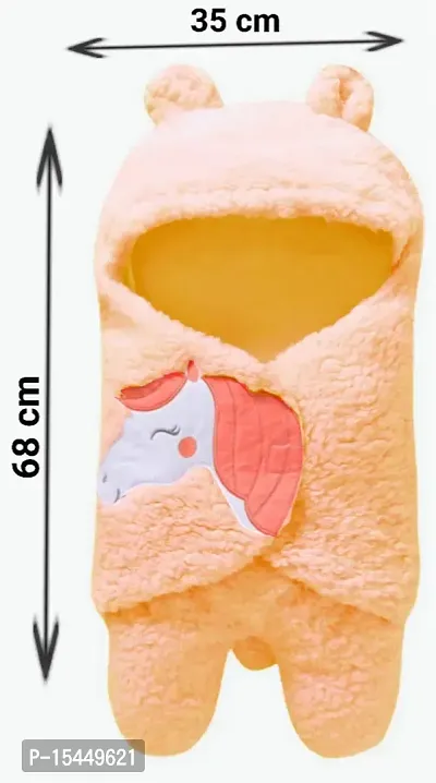 First Kick New Born Baby Blanket Pack of Super Soft Wearable Baby Wrapper Cum Baby Sleeping Bag for Baby Boys, Baby Girls, Babies (76cm x 70cm, 0-6 Months)-thumb5