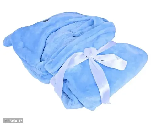 BRANDONN New Born Premium Hooded All Season Wrapper Cum Baby Bath Towel Cum Baby Blanket for Babies Pack of 2-thumb5