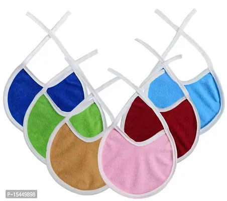 First Kick Waterproof Laminated Baby Apron with Bib Knot Pack of 6