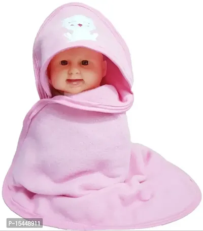 BRANDONN Newborn Value Hamper Pack of 5 Hooded Baby Blankets for Babies(Pack of 5)-thumb3