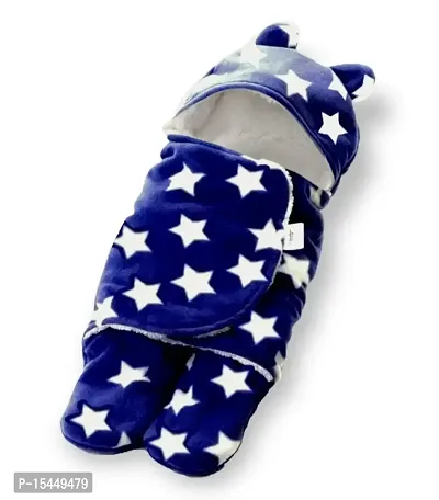 First Kick Baby Blankets New Born Pack of Hooded Star Wrapper for Baby Boys and Baby Girls
