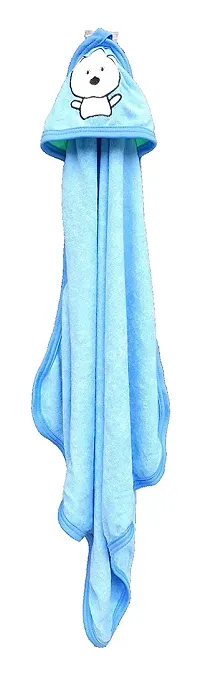 First Kick Baby Bath Towels New Born Combo Pack of Hooded Soft Wrapping Towel Pack of 2(70 cm x 66 cm) Pack of 2-thumb1