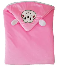 BRANDONN New Born Hooded Super Soft Wrapper Blanket Cum Sleeping Bag for Babies-thumb1