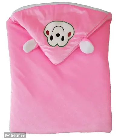 BRANDONN New Born Hooded Super Soft Wrapper Blanket Cum Sleeping Bag for Babies-thumb2