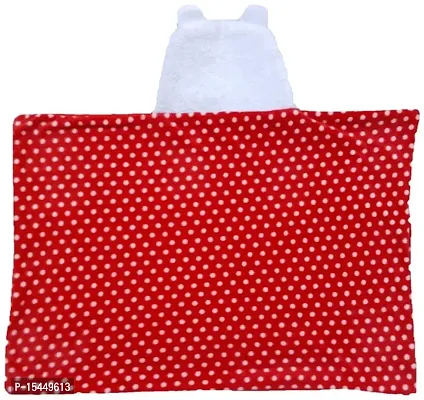 First Kick Micro Fleece New Born Baby Blanket Pack of Super Soft Bathrobe Baby Wrapper Cum Baby Bath Towel For Baby Boys, Baby Girls, Babies (80Cm X 80Cm, 0-6 Months Lightweight, Red)-thumb3