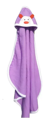 BRANDONN Newborn Biggest Size (36 INCH X 27 INCH) with Fancy Boon Border Baby Blanket for Babies. (Purple)-thumb2