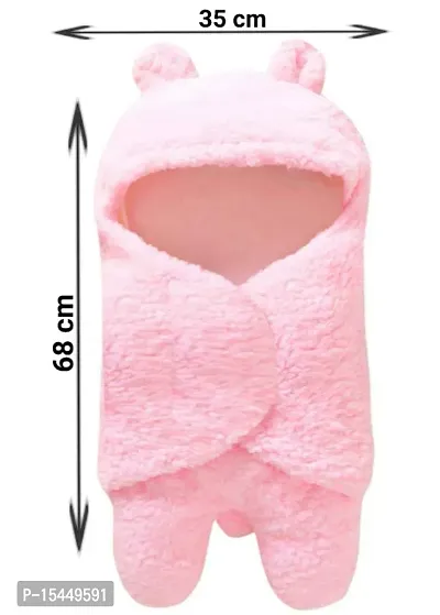 First Kick Baby Blankets New Born Combo Pack of Hooded Supersoft Wearable Wrapper Cum Baby Sleeping Bag for Babies (70 cm x 76 cm, 0-6 Months) Combo of 2-thumb4