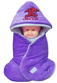BRANDONN New Born Hooded 3 in 1 Wrapper, Sleeping Bag, Baby Blanket for Babies-thumb1