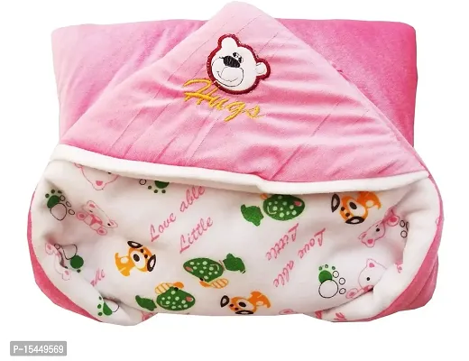 BRANDONN New Born Hooded 3 in 1 Wrapper, Sleeping Bag, Baby Blanket for Babies-thumb2