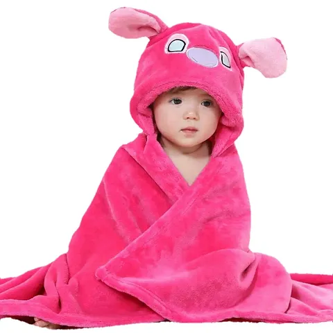 BRANDONN Fashions Premium Hotpink Hooded Baby Blanket (Hotpink Unknown Animal)