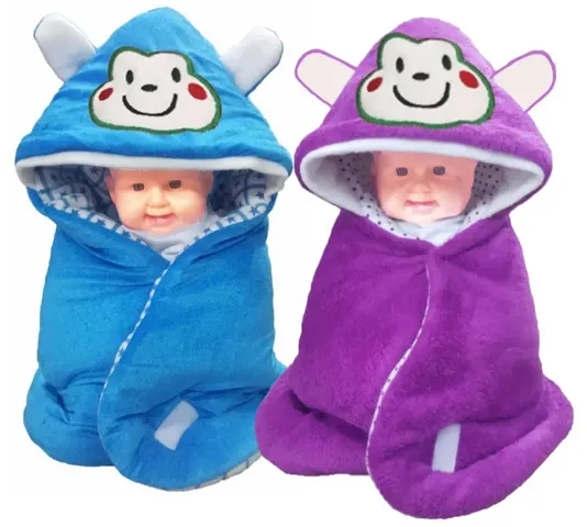 BRANDONN New Born Baby Blanket Wrapper Baby Blankets for Babies Cum Baby Sleeping Bag