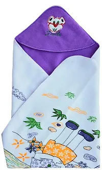 BRANDONN Baby Blankets New Born Combo Pack of Hooded Wrapper Blanket Cum AC Baby Blanket for Babies Pack of 2-thumb2