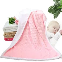 BRANDONN Baby Boy'S And Baby Girl'S Luxury Flannel Wrap Sheet For (0-12) Months All Season Blanket/Wrapping Sheet/Baby Blanket For Babies, Lightweight (Pink)-thumb1