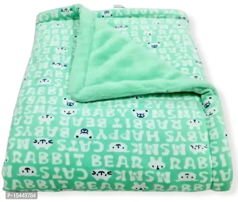 BRANDONN New Born Baby Blankets All Season Fluffy 3 Layered Wrapping Sheet for Baby Boys and Baby Girls, 87 cm x 70 cm, (0-6 Months)