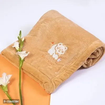 BRANDONN Baby Blankets New Born Double Layer Soft Coral Crib Top Sheet Cum Baby Bath Towel Bed Bedding for Baby Boys and Baby Girls-thumb0