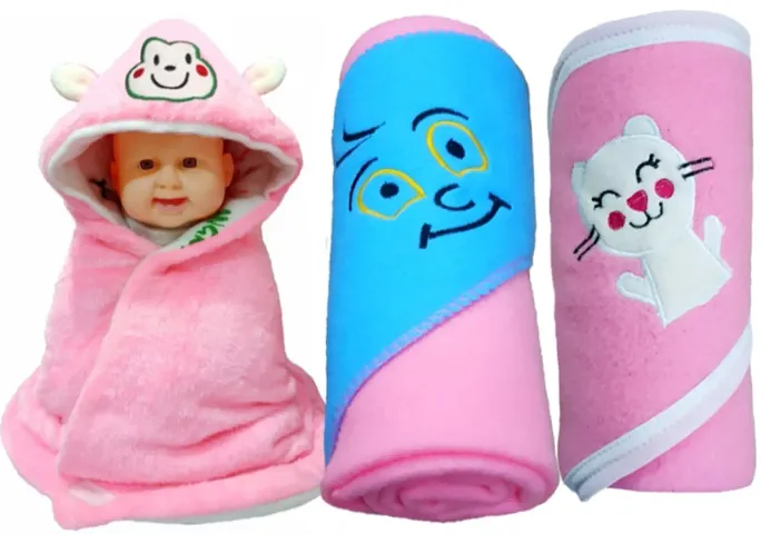 BRANDONN Combo of Wrapper Baby Blanket Sets