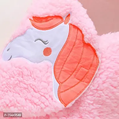 BRANDONN Super Soft Flannel Swaddle Hooded Wrapper Cum Blanket For New Born Babies (Pink, 0-6 Months), Lightweight-thumb3
