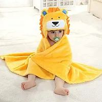 BRANDONN Baby Bath Towel New Born Combo Pack of Funny Hood Wrapper Cum Blanket for Baby Boys and Baby Girls Pack of 2-thumb1