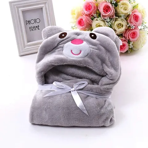 First Kick New Born Baby Blanket Pack of Super Soft Bathrobe Baby Wrapper Cum Baby Bath Towel for Baby Boys, Baby Girls, Babies (80cm x 80cm, 0-6 Months)