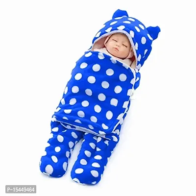 First Kick New Born Baby Blanket Pack of Super Soft Wearable Baby Wrapper Cum Baby Sleeping Bag for Baby Boys, Baby Girls, Babies (76cm x 70cm, 0-6 Months)-thumb0
