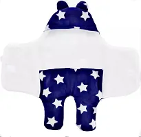 BRANDONN Baby Blankets New Born Pack of Hooded Star Wrapper for Baby Boys and Baby Girls (skin friendly, ANDROID_STAR_navy blue, Cotton)-thumb2