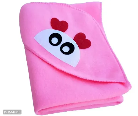 Brandonn New Born Supersoft Hooded Teddy Face Wrapper Towel Cum Baby Blanket for Babies Pack of 2-thumb2
