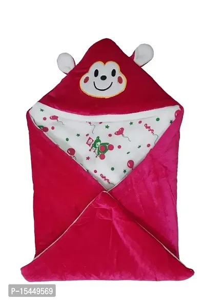 BRANDONN New Born Hooded 3 in 1 Wrapper, Sleeping Bag, Baby Blanket for Babies-thumb0