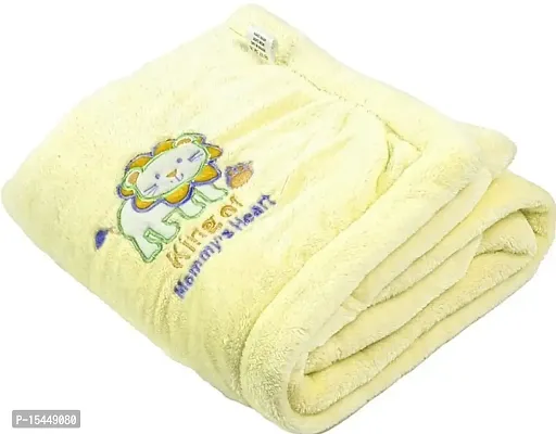 BRANDONN Baby Blankets New Born Double Layer Soft Coral Crib Top Sheet Cum Baby Bath Towel Bed Bedding for Baby Boys and Baby Girls