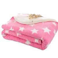 BRANDONN New Born All Season Ultrasoft Baby Blanket for Babies (Pink/Blue) Pack of 2, Fur  Sherpa, lightweight-thumb1