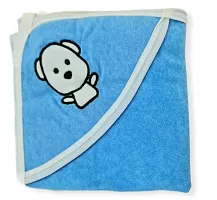 First Kick Baby Bath Towels New Born Combo Pack of Hooded Soft Wrapping Towel Pack of 2(70 cm x 66 cm) Pack of 2-thumb2