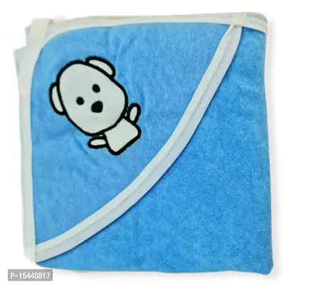 First Kick Baby Bath Towels New Born Combo Pack of Hooded Soft Wrapping Towel Pack of 2(70 cm x 66 cm) Pack of 2-thumb3