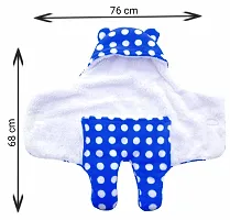 First Kick New Born Baby Blanket Pack of Super Soft Wearable Baby Wrapper Cum Baby Sleeping Bag for Baby Boys, Baby Girls, Babies (76cm x 70cm, 0-6 Months)-thumb3