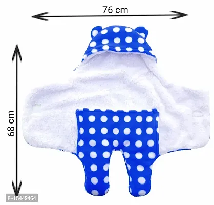 First Kick New Born Baby Blanket Pack of Super Soft Wearable Baby Wrapper Cum Baby Sleeping Bag for Baby Boys, Baby Girls, Babies (76cm x 70cm, 0-6 Months)-thumb4
