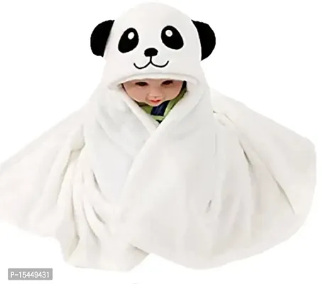 BRANDONN Ultra Soft Organic Premium Bathrobe Cum Bath Gown For Babies Cum Baby Bath Towel(WHITE PANDA)