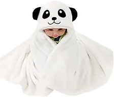 BRANDONN All in 1 Ultrasoft Luxury Hooded Funny Caps Wrapper/Baby Bath Towel/Baby Blanket-thumb3